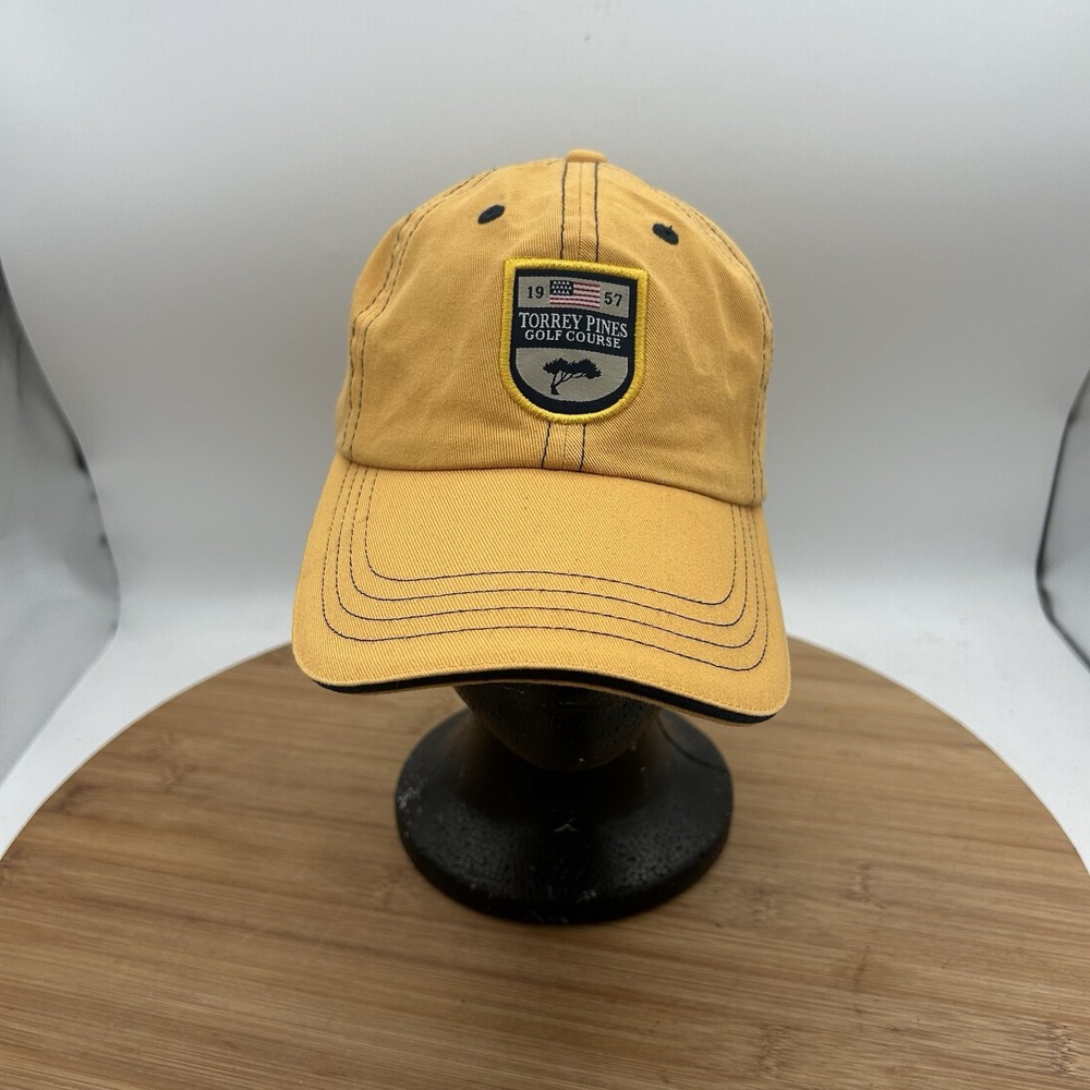 Torrey Pines Golf Course Hat Strapback Adjustable Yellow Cotton Captivating Head